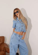 Blusa Cropped Flight Claro