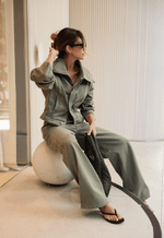 Calça Baggy Bastille Verde Toscana