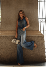 Calça Pantalona Chiara Dirty Wash