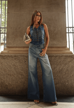 Calça Pantalona Chiara Dirty Wash