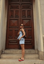 Short Mom Serena Claro Marmorizado
