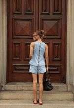 Short Mom Serena Claro Marmorizado