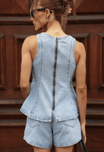 Blusa Peplum Serena Claro Marmorizado