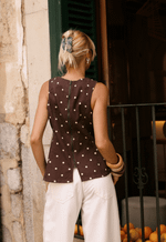 Blusa Peplum Serena Poá