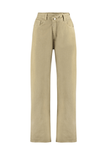 Calça Wide Leg Twist Bege Claro