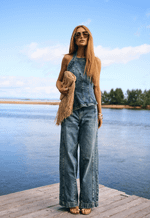 Top Evasê Silhuette Dirty Wash