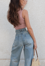 Calça Wide Leg Twist Dirty Wash