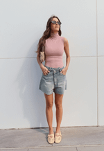 Short Mom Twist Dirty Wash