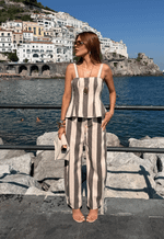 Top Peplum Sunset Stripes