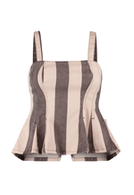 Top Peplum Sunset Stripes