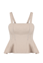 Top Peplum Dolce Vita Areia Mármore
