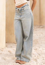 Calça Baggy Overlap Claro Vintage