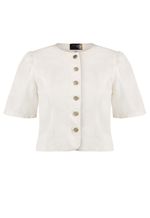 Blusa Manga Bufante Portofino Off White