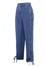 Calça Reta Laced Évora Médio