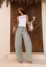 Calça Cargo Isla Claro Vintage