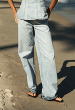 Calça Extra Wide Leg Pier Claro