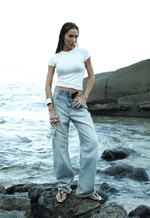 Calça Reta Dakota Dirty Wash Claro