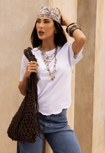 T-shirt Bordada Brezza Branco