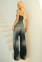 Calça Baggy Overlap Dirty Wash Escuro