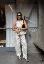 Blusa Peplum Serena Poá Off White