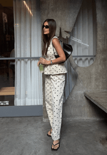 Calça Balloon Serena Poá Off White
