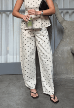 Calça Balloon Serena Poá Off White