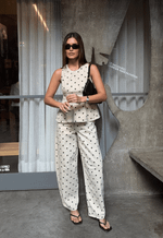 Calça Balloon Serena Poá Off White