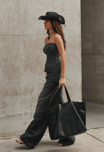 Top Alongado Soho Dirty Wash Escuro