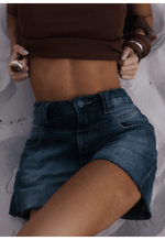 Short Baggy Louvre Dark Stone Wash