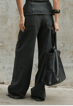 Calça Baggy Soho Dirty Wash Escuro