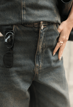 Calça Baggy Soho Dirty Wash Escuro