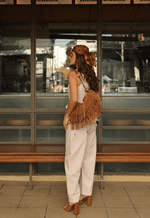 Calça Balloon Madison Areia Mármore