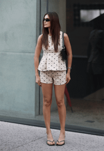 Short Mom Serena Poá Off White