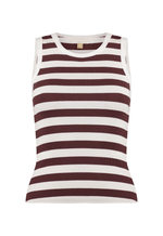 Regata Canelada Stripes Listrado Marrom