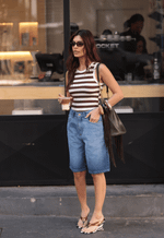 Regata Canelada Stripes Listrado Marrom