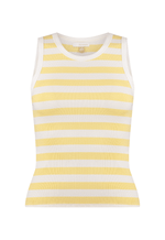 Regata Canelada Stripes Listrado Amarelo