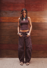Calça Barrel Soho Brownie