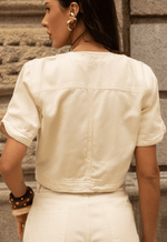 Blusa Cropped Margot Vanilla