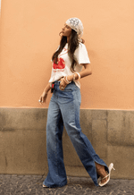 Calça Reta Abertura Soft Escura