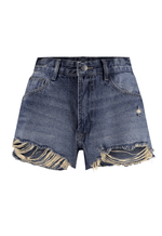 Short Alto Muse Escuro com Destroyed