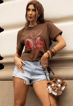 T-shirt Lucky Cherry Cacao