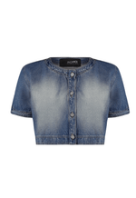 Blusa Cropped Margot Dirty Wash Médio