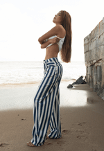 Calça Balloon Dolce Vitta Blue Stripes