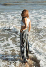 Calça Balloon Dolce Vitta Blue Stripes