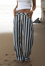 Calça Balloon Dolce Vitta Blue Stripes