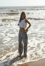 Calça Balloon Dolce Vitta Blue Stripes
