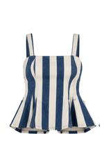 Top Peplum Dolce Vita Blue Stripes