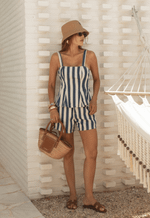 Top Peplum Dolce Vita Blue Stripes