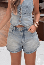Short Mom Evâse Claro Vintage
