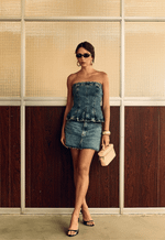 Top Recortes Amore Dirty Wash Escuro